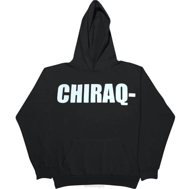 Vlone férfiak chicago chiraq kapucnis fekete 8JPT044 tetejére